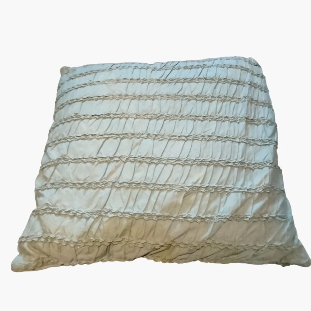 Decorative Cushion Pillow Seafoam Green Ruffled Smocked Style Co